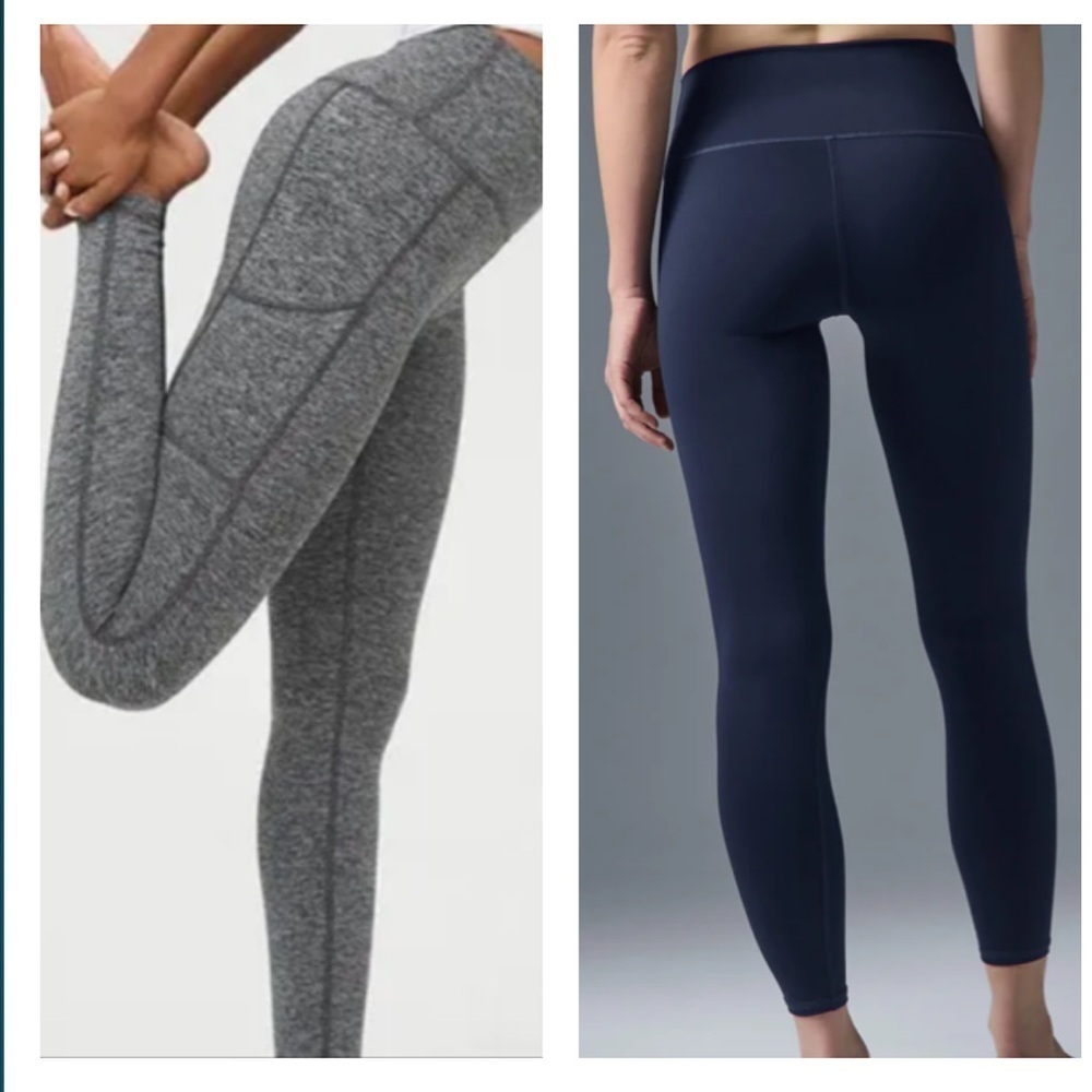 Aerie Offline Leggings Lot Women’s Small – 2 Pairs High Rise (Navy Short + Gray)
